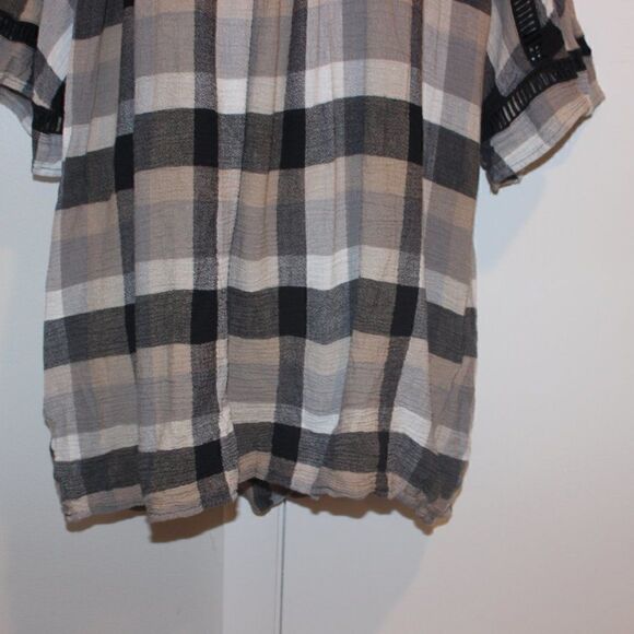 Maeve / Anthropologie Plaid Oversized Tunic Size Small - Picture 7 of 14
